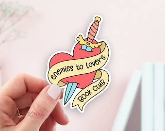 Enemies to Lovers Book Club Stickers  / Book Tropes / Cute Trendy Bookish Merch / Kindle Stickers / Booktok / Reader Sticker