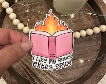 Extra kryddiga bokklistermärken för bokälskare, boklig merchandise, Kindle-klistermärken, Smut Reader, läsälskare, vattentät vinylklistermärke för e-läsare