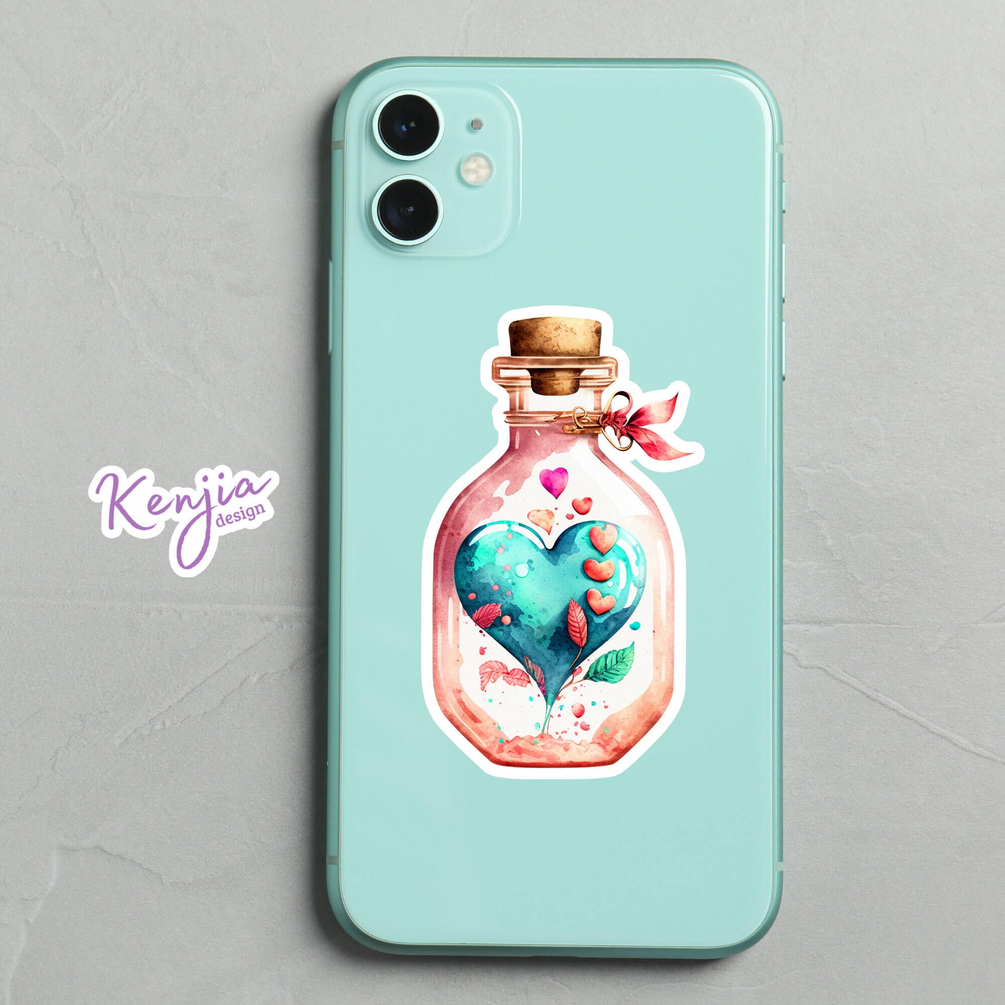 216 Adesivi Di San Valentino A Tema Amore – Cuori Colorati In Vinile Impermeabile Per Laptop, Borraccia, Album – Confezione 16 Fogli - 3