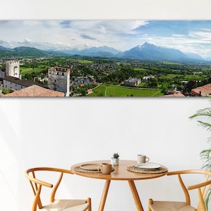 Extra großes Panorama, großes, realistisches druckbares Sofort-Download digital Pano der Alpen Berge, keine Filter