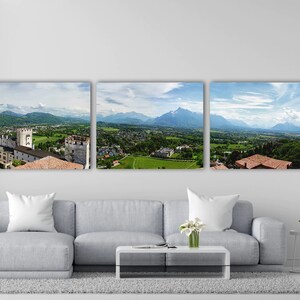 3er Set,Extra großes Panorama,großes, realistisches Sofort-Download druckbare digitale Pano der Alpen Berge in Europa, keine Filter