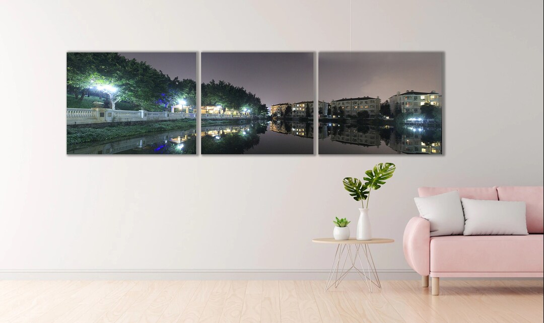 Set of 3,extra Large Panorama,large,big Evening Realistic Instant ...