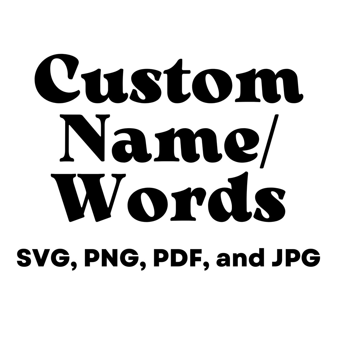 Custom Name Svg Custom Name Cut File Custom Name Retro Custom Name Png