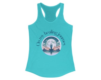 En mi viaje de curación - Camiseta sin mangas Racerback ideal para mujeres de yoga