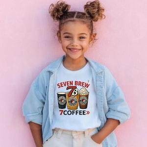 7 Brew Coffee Youth T-Shirt: Mini Coffee Fan Tee