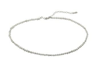 mini pearl necklace with bead accent choker style