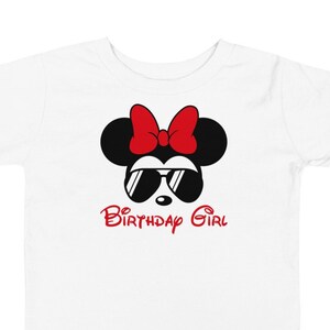 誕生日の女の子のマウス幼児用半袖 T シャツ | 幼児の誕生日シャツ | 幼児のマウスシャツ