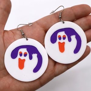 Ghost Sugar Cookie Earrings | Halloween Earrings - Spooky Earrings - Pumpkin Earrings - Cat Earrings - Pillsbury Earrings