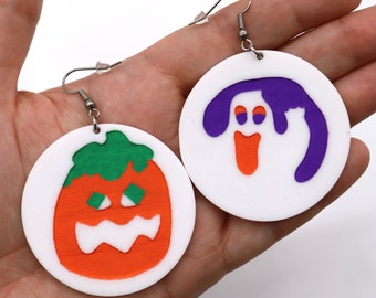 Halloween Zucker Cookie Ohrringe | Halloween Ohrringe - Gruselige Ohrringe - Kürbis Ohrringe - Katzen Ohrringe - Geist Ohrringe