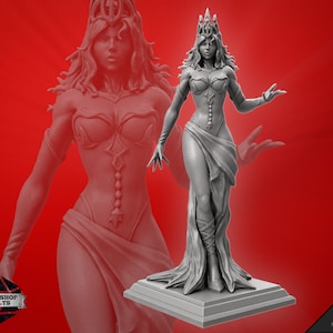 Miniatura de la Diosa Graciosa | Hermosa reina miniatura | Miniaturas impresas en 3D | 80 milímetros