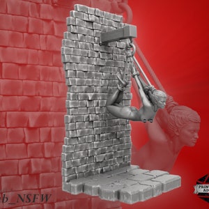 Miniature de servitude suspendue | Donjon du Plaisir Suspension Bondage Miniature | Figurine NSFW | 75mm