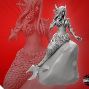 Mermaid Miniature | Beautiful Siren Miniature | Horror Figure