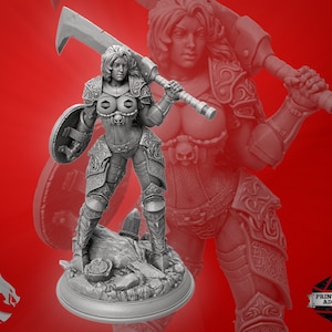 Hübsche Kriegerin Miniatur | Female Fighter Topless Miniature | NSFW Figure | 75mm