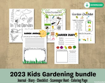 Garden Planner for Kids, gardening diary, Gardening Journal, Growing Vegetables, Gardening printables, activities for kids, scavenger hunt