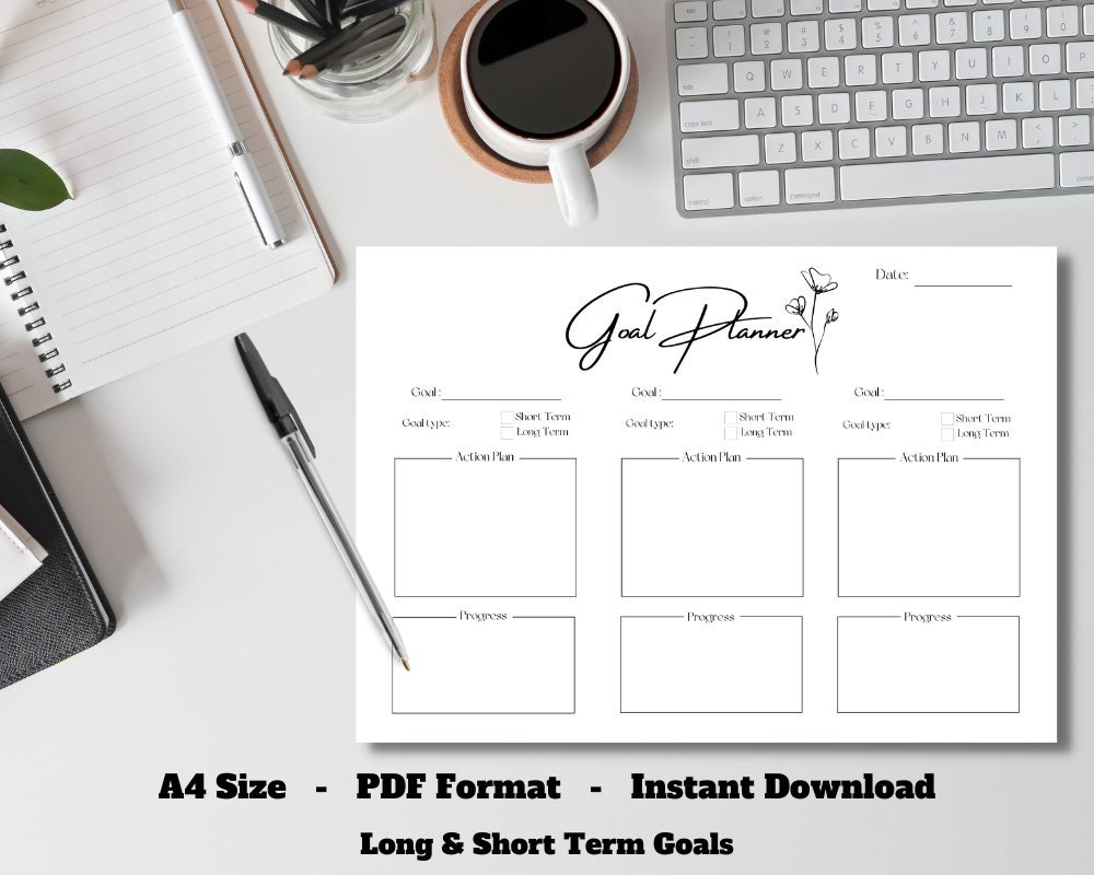 Goal Planner, 2023 Goal Planning, Goal Tracker, Digital Download ...