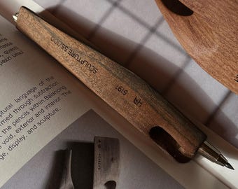 Handmade Walnut Mechanical Pencil, 2mm Refillable Pencil,  Stationery Gift for Architect, Artist [6191]
