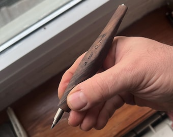 Handmade Walnut Wood Mechanical Pencil, 2mm Refillable Pencil, Minimalist Stationery Gift for Architect & Artist [5867]
