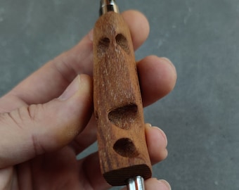 Handmade old Mulberry Wood Mechanical Pencil, 5 mm Refillable, Minimalist Stationery Gift for Architects [5412]