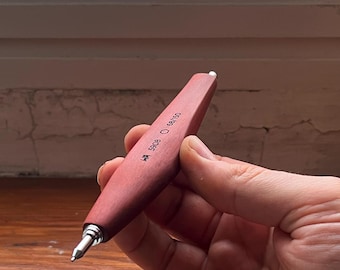 Handmade Jujuba Wood Mechanical Pencil, 0.7mm Refillable, Minimalist Stationery Gift [5908]