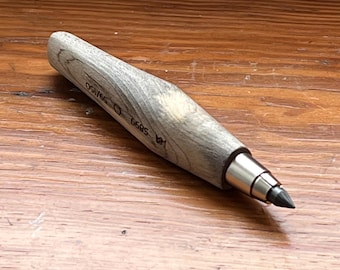 Handmade Maple Wood Mechanical Pencil, 5mm Refillable, Minimalist Stationery Gift [5899]