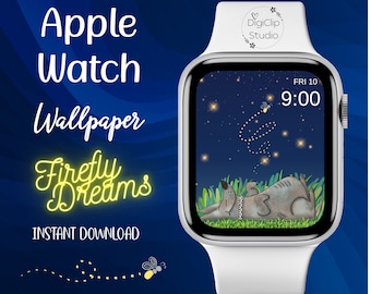 Apple Watch Wallpaper Hond en Sterren, Firefly Dreams, Watch Face, Apple Watch Face