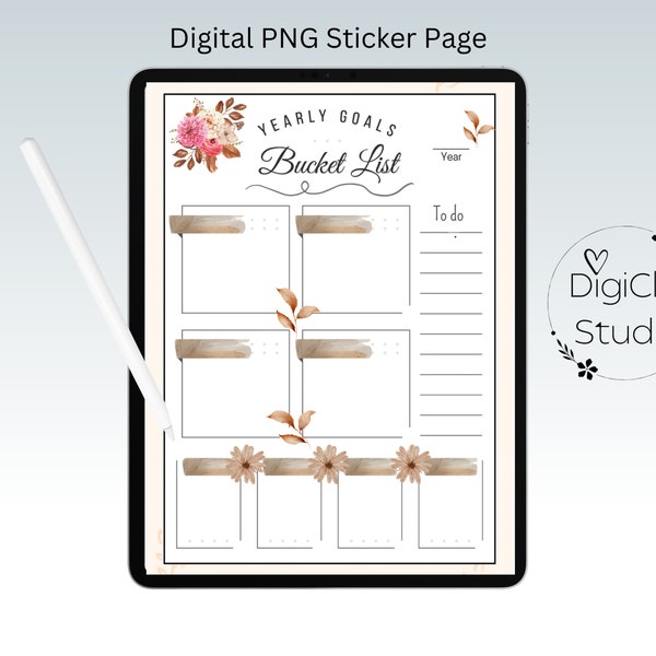 Bucket List Layout - Etsy