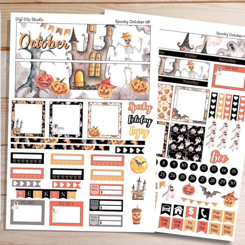 Website Development Header October Planner Header - Etsy