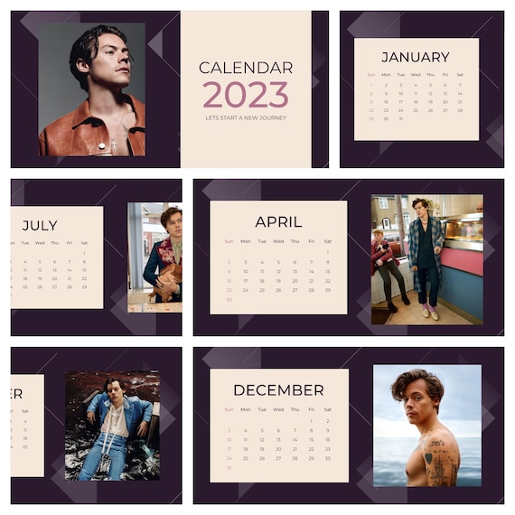 2023 HARRY STYLES CALENDAR Wall Calendar 2023 Calendar - Etsy