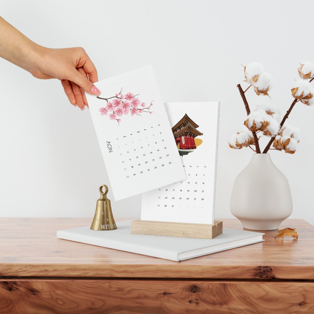 SCHREIBTISCH KALENDER Kalender 2024 JAPANISCHER Tischkalender 