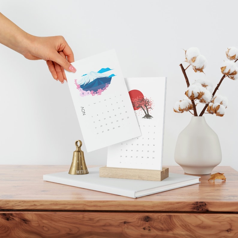 JAPANESE Desk Calendars Japanese Vintage Art Calendar 2023 Etsy