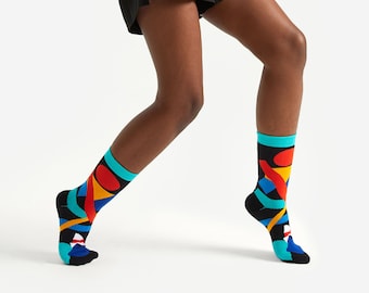 Funky Socks | Kandinsky "Color is a Power" Art Socks | Fun Men's Socks | Fun Women's Socks | Cotton Socks | Funky Crew Socks |