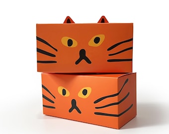 猫の靴下ギフトボックス：鮮やかな芸術的な靴下3足