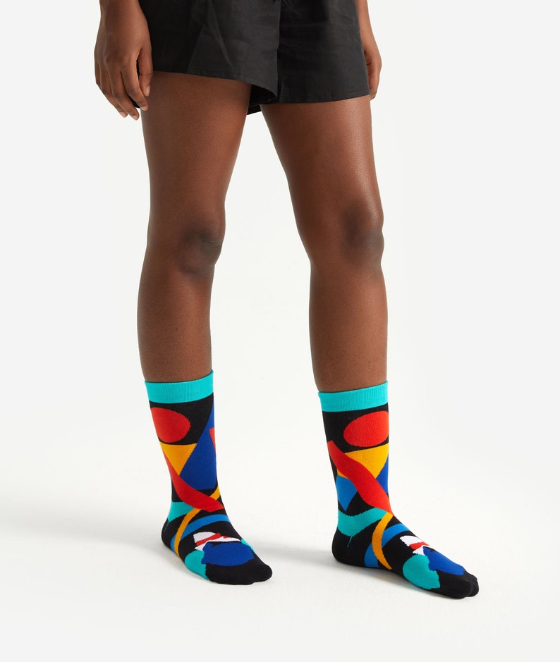 Kandinsky Art Socks | Funky Crew Socks, Colorful Abstract Design ...