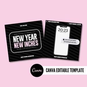 Hair Booking Template | Canva Template | iPhone Mockup Template | Book Now Template
