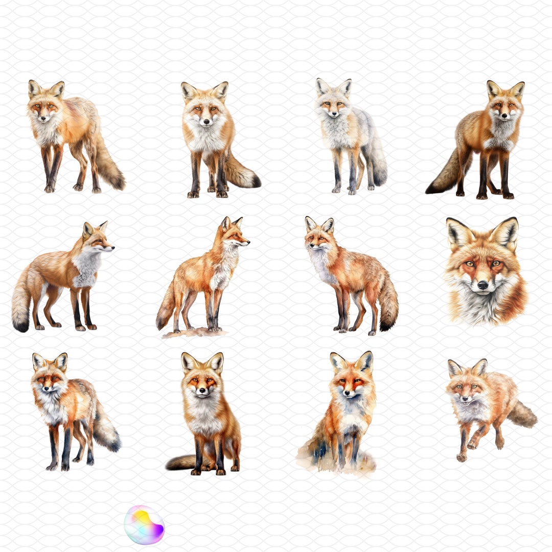 Fox Sticker Sheet 3 Whimsical Forest Animals Nature Lover Gift Woodland