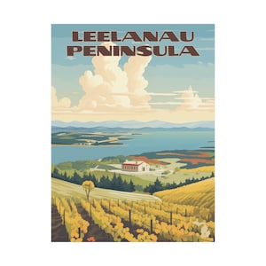 Leelanau Peninsula Vineyards, Michigan, Travel Print