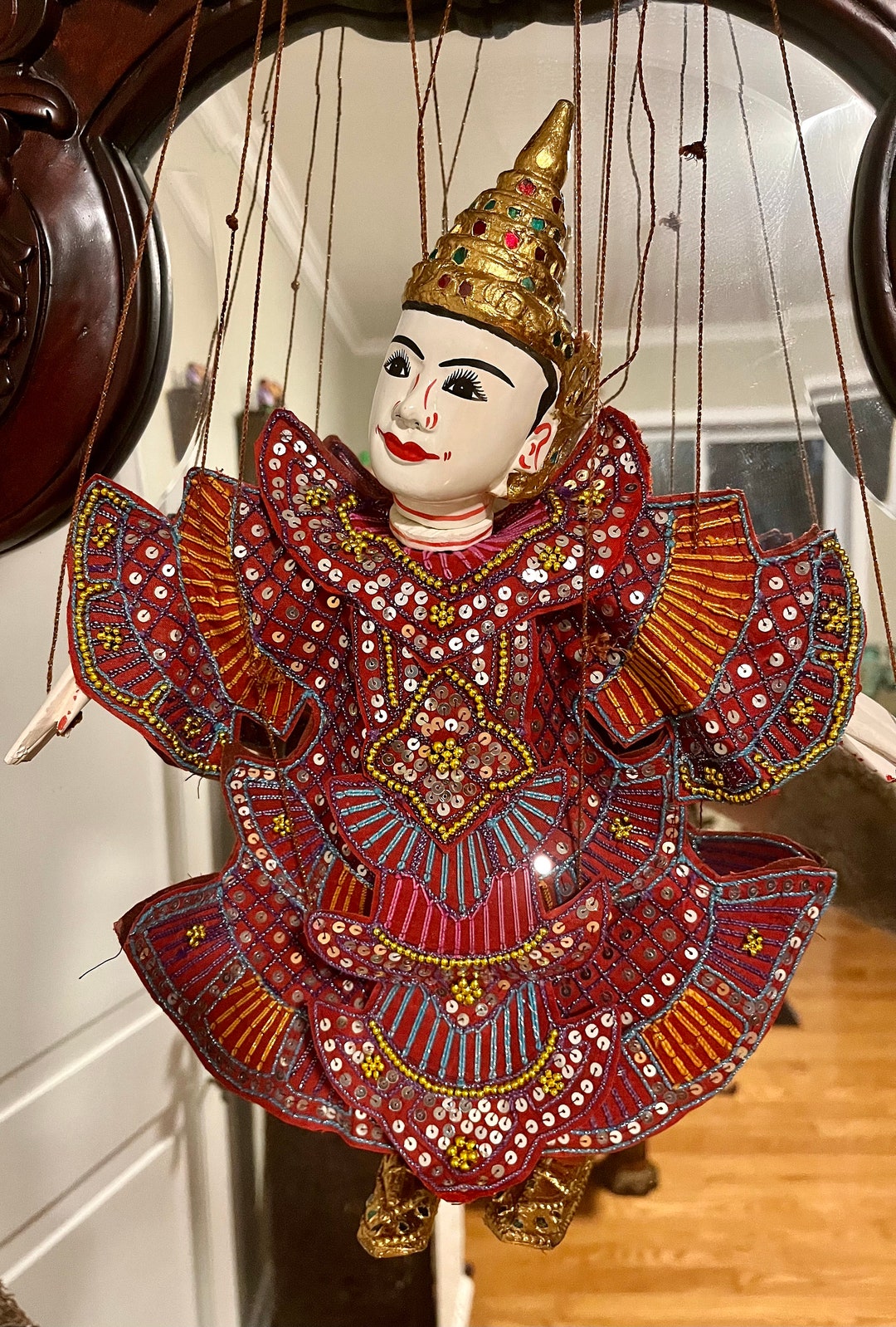 Vintage ASIAN Puppet HAND CRAFTED Stringed Puppet Etsy