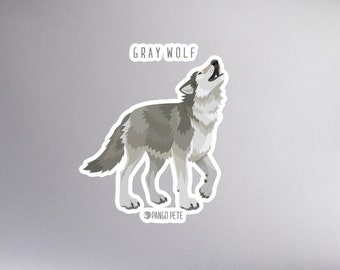Gray Wolf Large Sticker