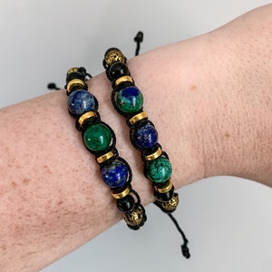 INNER TRUTH - Affirmation Adjustable Bracelet (Chrysocolla, Lapis, Obsidian)
