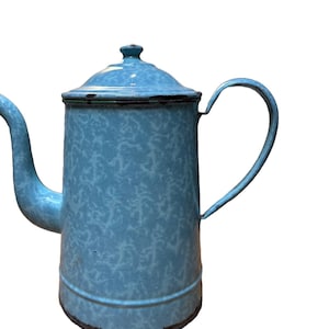 Vintage French Enamelware Coffee Pot