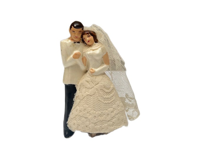 Vintage Groom & Bride Wedding Cake Topper - Etsy