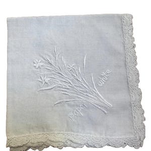 Vintage Cotton Embroidered Hanky, Set of 4