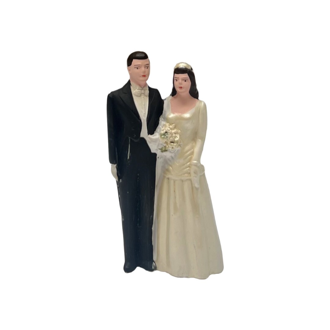 Vintage Groom & Bride Wedding Cake Topper - Etsy