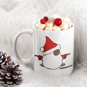 Gnome Yoga Gnomeste Holiday Mugs, 20 oz., Holiday Coffee Mugs, Christmas Mugs, Stocking stuffers