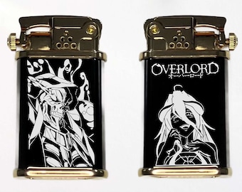 Overlord - Premium Lighter - Automatic Start - Push Button Flip Top - Decorative Gift Box