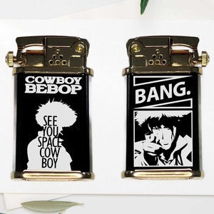 Space Cowboy - Premium Lighter - Automatic Start - Push Button Flip Top - Decorative Gift Box