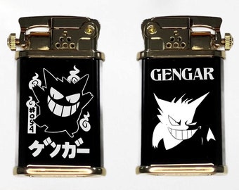 Gengar - Premium Lighter - Automatic Start - Push Button Flip Top - Decorative Gift Box