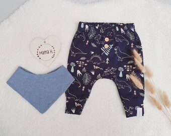 Set aus Babyhose + Halstuch, Gr. 56, dunkelblau