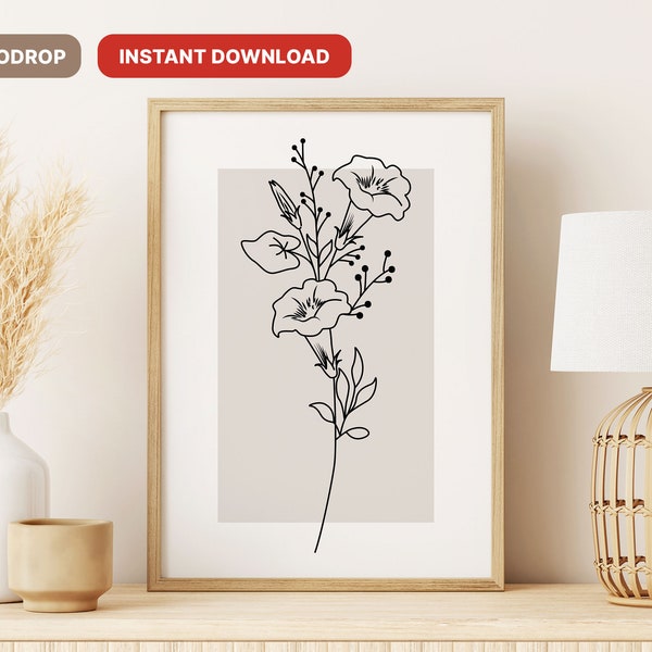Morning Glory Print - Etsy