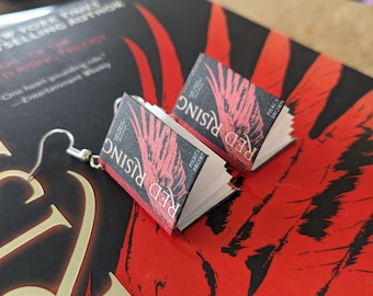 Red Rising Series by Pierce Brown Earrings *ONE PAIR per order* | Handmade Mini Book Earrings